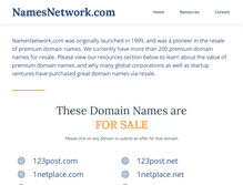 Tablet Screenshot of namesnetwork.com